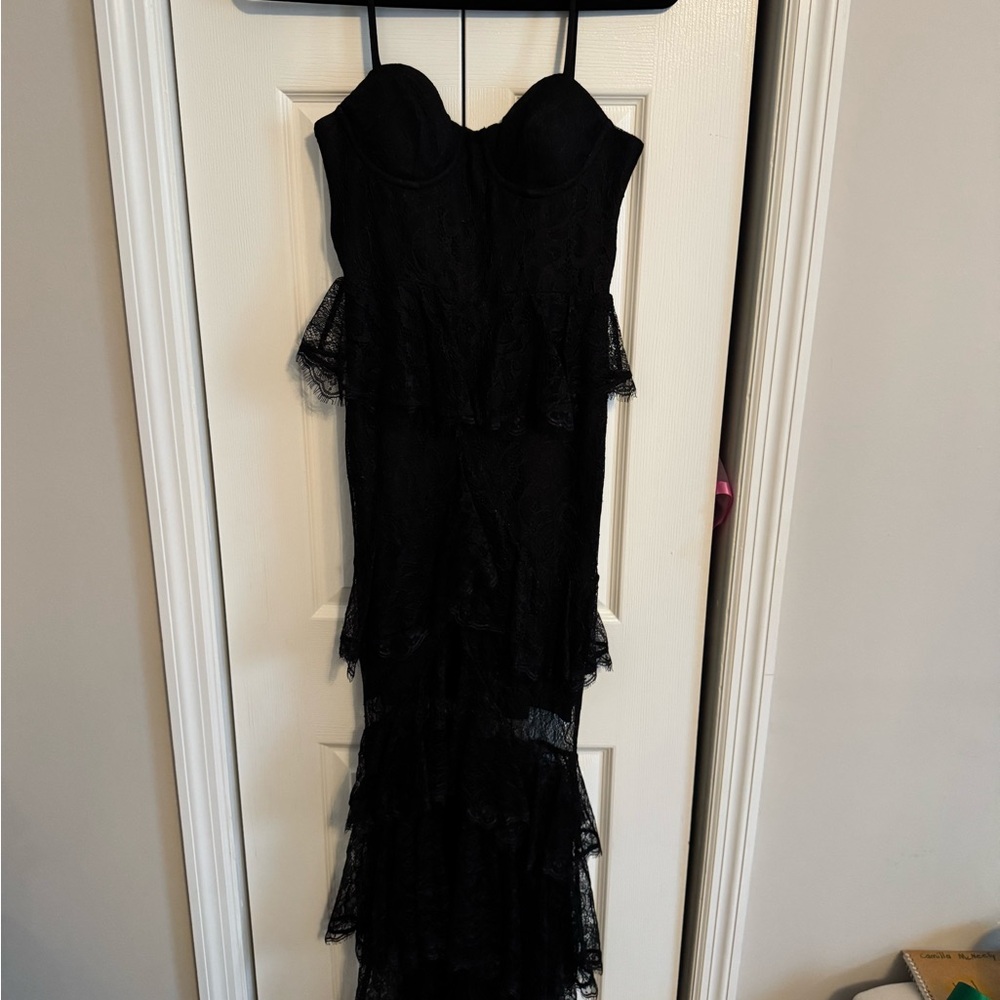 MAJORELLE Black Strapless Lace Dress - Picture 3 of 5